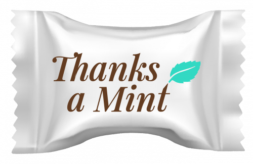 Assorted Pastel Chocolate Mints in a 