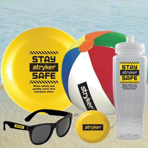 Beach Kit #5 - Bottle, Beach Ball, Flyer, Sunglasses, YoYo