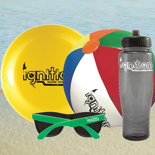 Beach Kit #4 - Bottle, Beach Ball, Flyer, Sunglasses