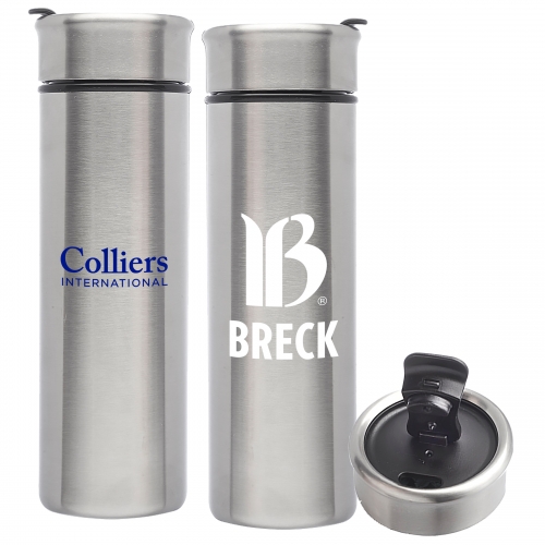 14 oz. Double wall Stainless outer, plastic inner