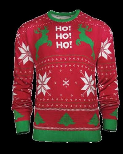 KNIT AND SUBLIMATED HOLIDAY SWEATER - New - (SWEATER KNIT)