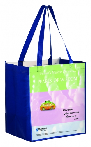 Recycled PET Laminated Non Woven Tote Bag w/Full Color Printing (13