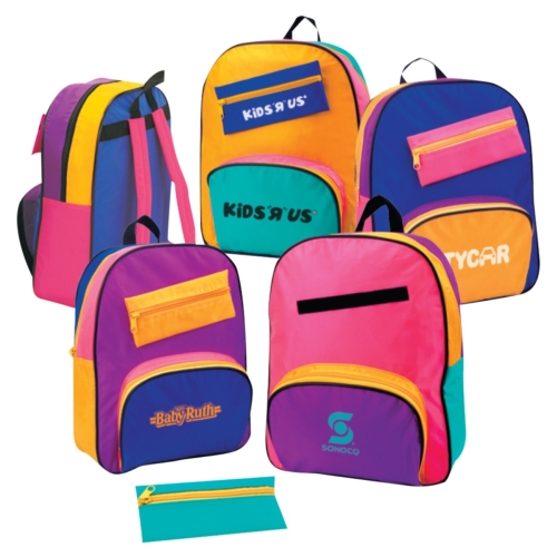 70D Nylon Children's Backpack w/Removable Pencil Pouch