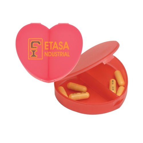 Clearance Item! Heart Shaped Pillbox w/2 Sections