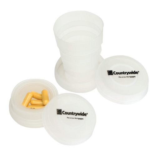 Clearance Item! Collapsible Cup w/Pillbox