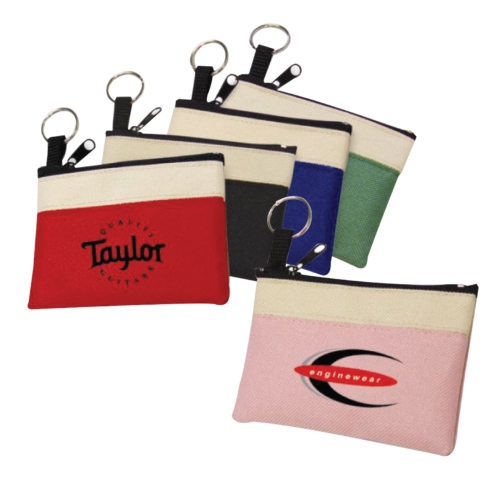 600D Polyester Two-Tone Coin Pouch