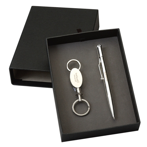 Valet Driver Keyring and Executive Pen Gift Set