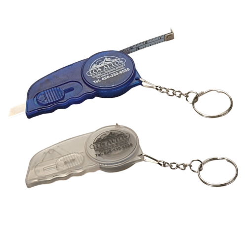 Clearance Item! Mini Blade Boxcutter Keyring with Tape Measure