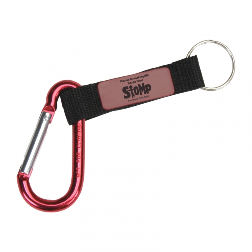 Clearance Item! Anodized Carabiner w/Tag Keyring