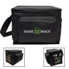 600D Polyester 6-Pack Cooler w/Side Pockets & Pouch