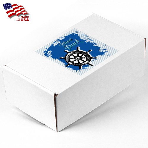 Full Color Printed Corrugated Box Medium 11x6.5x4 For Mailers, Gifting And Kits - 5x5 Center Print, 4