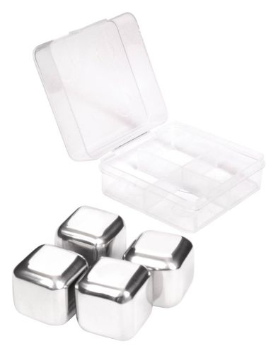 Stainless Steel Ice Cubes - Set Of 4