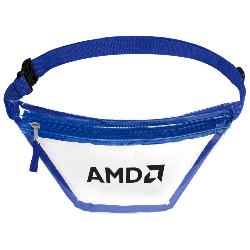 Clear PVC Fanny Pack with Dual Pockets – Large