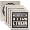 Metal Insert Absorbent Coasters - 4 Pack