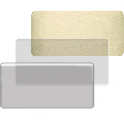 Blank Click-It Aluminum Name Badge (Standard size 1-1/2