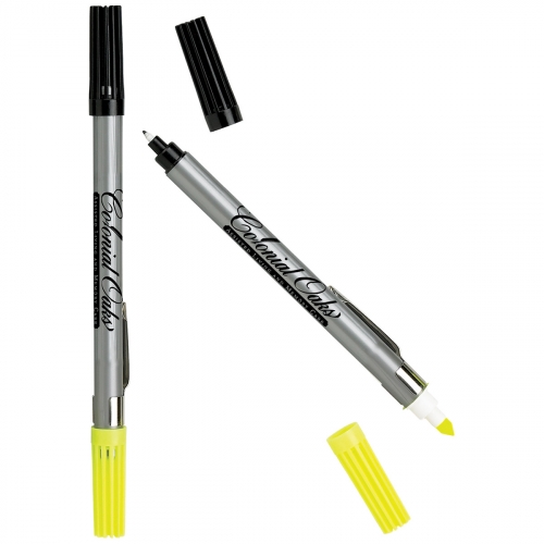 Double Header Nylon Point Pen & Highlighter