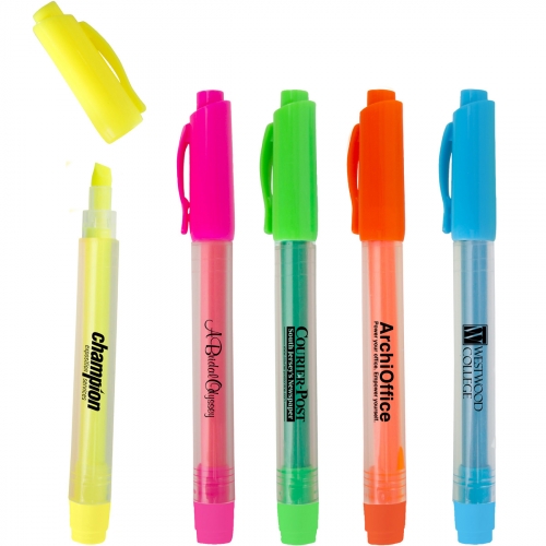 NEON LIGHTS - Highlighter with Clear Body & Colored Caps