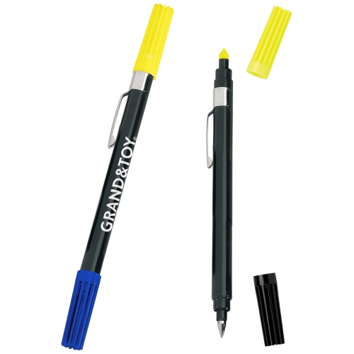 Double Exposure Highlighter & Ballpoint Pen Combo