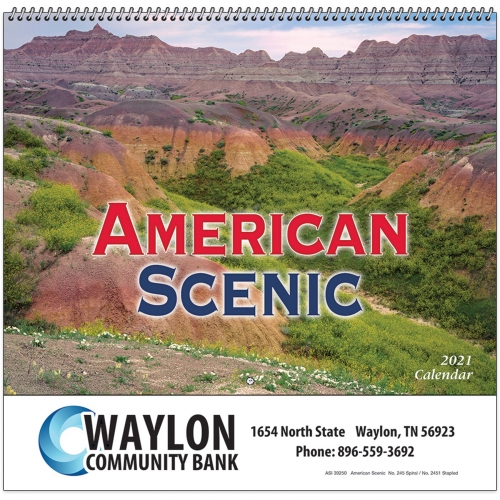2021 American Scenic Wall Calendar - Spiral
