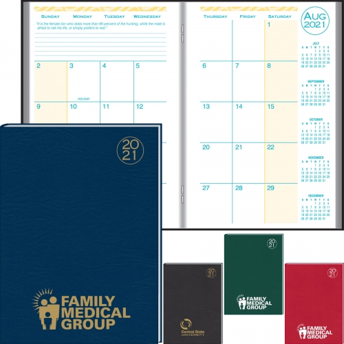 2021 Academic Desk Monthly Planner w/ Morocco Cover 