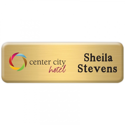 New York Standard Metal Name Badge (Standard Size 1