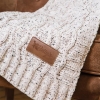 Vanilla Cookie Cable Knit Chenille Blanket