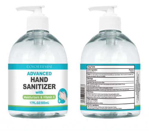 17 oz Hand Sanitizer Round Body with Pump - 75% Alcohol