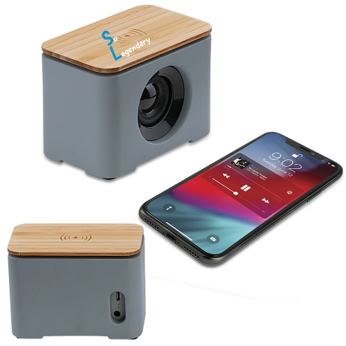 2 in 1 Bluetooth Wireless Speaker with Wireless Charger