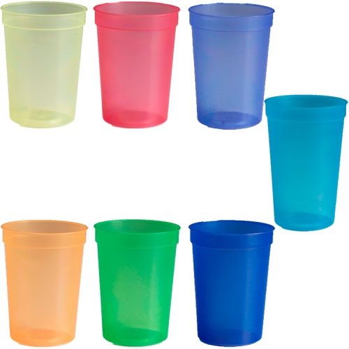 12 oz. Stadium Cup - USA Made - BPA Free - Translucent Colors