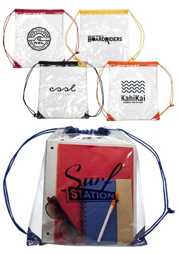 Clear Plastic Drawstring Backpack