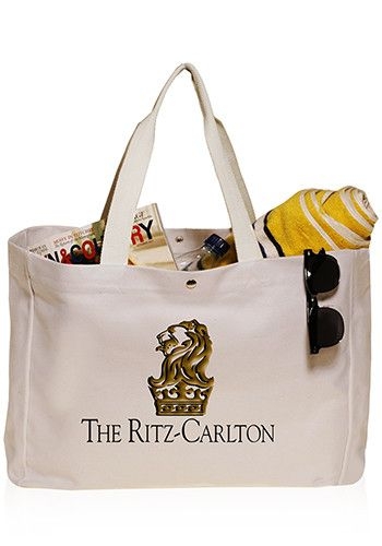 18 oz Cotton Canvas Beach Tote Bag