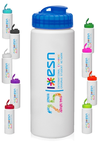 32 oz HDPE Plastic Water Bottle with Sipper Lid
