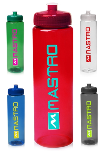32 oz Poly-Clear™ Plastic Water Bottle
