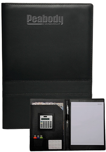 Double Stitched Padfolio with Calculator - 9.125