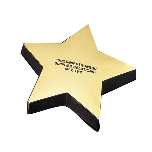 Gold Star Paperweight