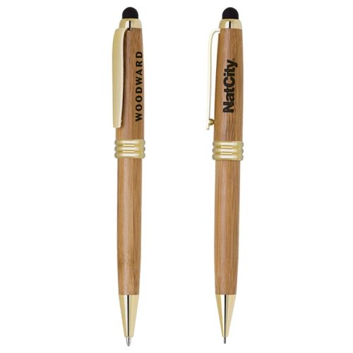 Eco VII Stylus Tool with Bamboo Ballpoint Pen and Pencil Set