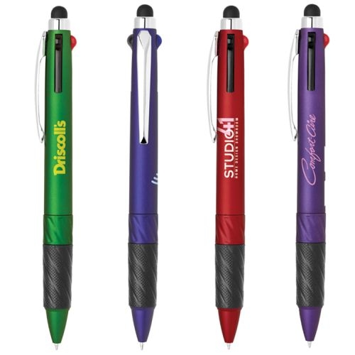 Bill Stylus Tool with 3 Colored Ballpoint Pens