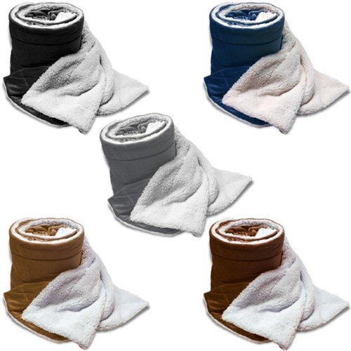 Oversized Micro Mink Sherpa Blanket - Blank