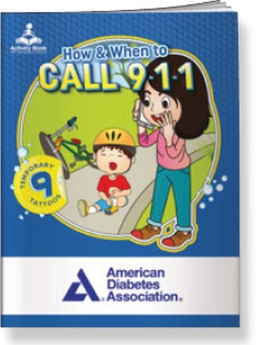 Activity Book w/ Temporary Tattoos - How & When to Call 9-1-1