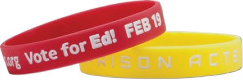 Debossed with Color Fill Silicone Wristband