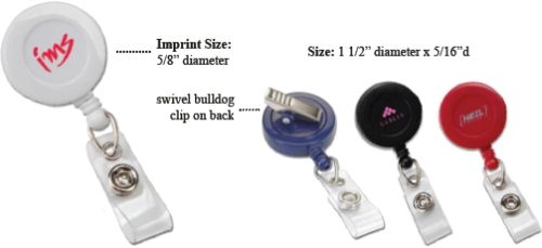Retractable Badge Reel with Swivel Bulldog Clip