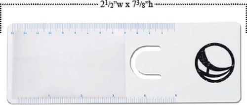 Bookmarker Magnifier with Clip and Ruler
