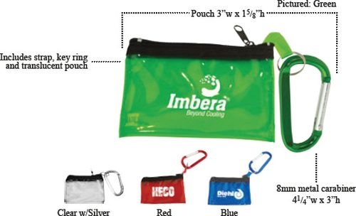 Carabiner with Key Tag Pouch