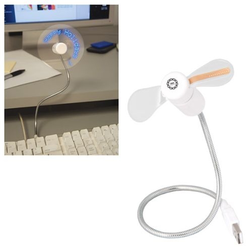 E-Z IMPORT™ USB FAN WITH LED MESSAGE
