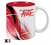 11 Oz. 2 Tone Ceramic Mug (White/Red)