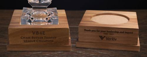 Square Acacia Trophy Bases