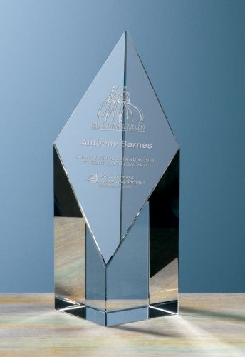 Deco Diamond Optical Crystal Award