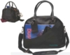 UZZI Black Simulated Leather Gym/ Yoga Duffle Bag with Shoe Pocket