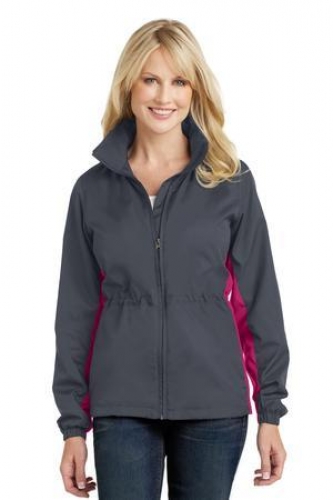 DISCONTINUED Port Authority Ladies Core Colorblock Wind Jacket. 