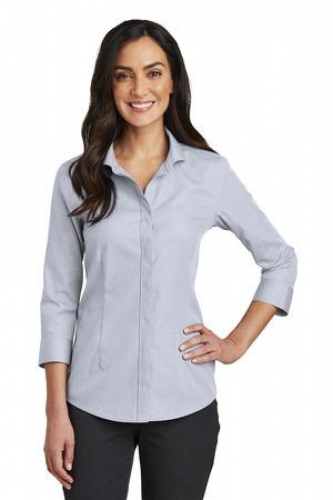 DISCONTINUED Red House Ladies 3/4-Sleeve Nailhead Non-Iron Shirt. 